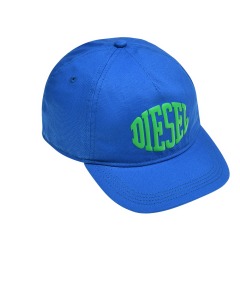 Бейсболка с зеленым лого, синяя Diesel