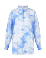 Рубашка с принтом "облака" 120% Lino