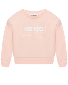 Свитшот с логотипом на груди, светло-розовый KENZO