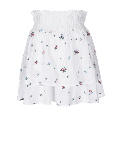 Белая юбка с цветочной вышивкой 120% Lino