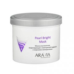 Aravia Professional Маска альгинатная моделирующая с жемчужной пудрой и морскими минералами Pearl Bright Mask, 550 мл (Aravia Professional, Уход за лицом)