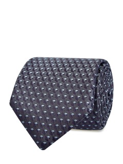 Шелковый галстук с объемным жаккардовым принтом