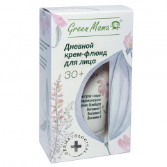 GREEN MAMA Крем-флюид для лица дневной с экстрактом коры африканского дерева бамбара 30+